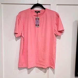 NWT Boohoo Plus, US 20, Pink washed T-shirt.